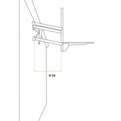 GOALIATH GoTek54 Wallmount Basketball Hoop -Ball Sports Shop ausladung