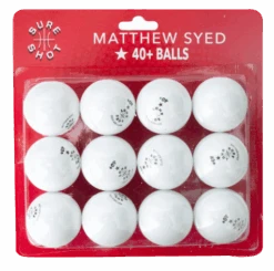 SURE SHOT Matthew Syed 12pk Table Tennis Balls -Ball Sports Shop g 10715 MS Syed 40 plus 12 pack 2