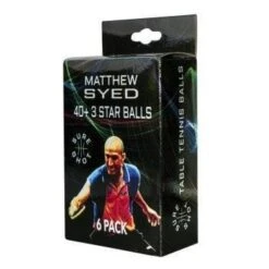 SURE SHOT Matthew Syed 3 Star 6pk Table Tennis Balls - Box Of 6