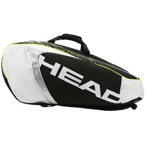 Head Djokovic 12R Monster Combi Kit Bag - Black, White & Neon Yellow 2 Head Djokovic 12R Monster Combi Kit Bag - Black, White & Neon Yellow