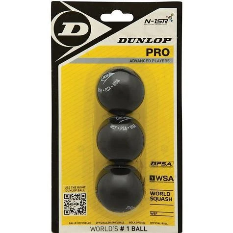 DUNLOP Pro Squash Balls (Double Spot) (Set Of 3) 4 DUNLOP Pro Squash Balls (Double Spot) (Set Of 3) - Image 2