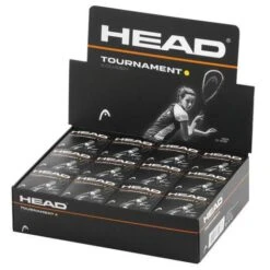 HEAD TOURNAMENT SINGLE YELLOW DOT SQUASH BALLS (DOZEN)