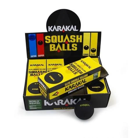 Karakal Double Yellow Dot Squash Balls 5 Karakal Double Yellow Dot Squash Balls - Image 3