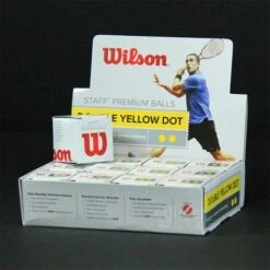 Wilson Staff Double Yellow Dot Squash Balls Per Doz